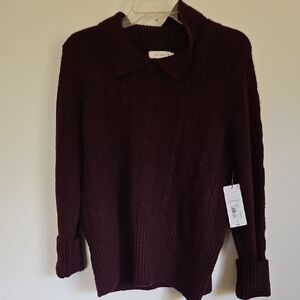 Liz Claiborne Red Cowl Neck Sweater